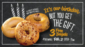 Bruegger's 3 Free Bagels Promotion
