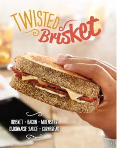 Bruegger's Twisted Brisket Sandwich