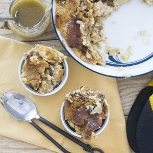 Recipe | Cinnamon Raisin Bagel Bread Pudding | Bruegger's Bagels
