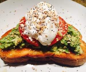 Bruegger's smashed avocado toast