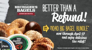 Bruegger's $10.40 Big Bagel Bundle Offer