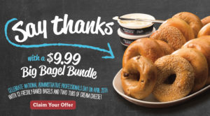 Bruegger's $9.99 Big Bagel Bundle Offer