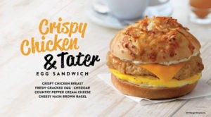 Crispy Chicken & Tater egg sandwich