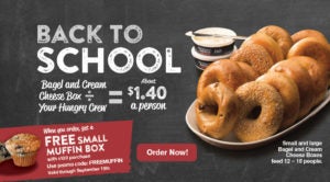 Get a fre box of muffins with any catering purchase over $100.