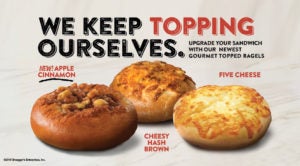 Try the all new Apple Cinnamon Bagel