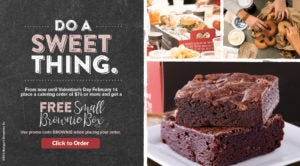 FREE Small Brownie Box with any purchase over $75