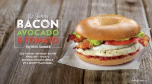 Bruegger's Skinny Bacon Tomato, Avocado Sandwich