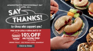 $10 off Bruegger's catering orders over $75