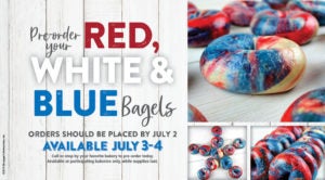 Red, White, and Blue bagels are back!