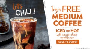 Free Medium Coffee with Inner Circle rewards