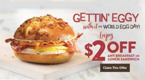 $2 off any Breakfast or Lunch Sandwich