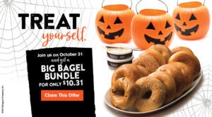 Bruegger's Big Bagel Bundle Halloween Offer