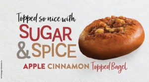 Bruegger's Apple Cinnamon Topped Bagel