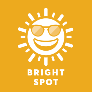 Sun emoji above text saying bright spot