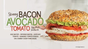 Bruegger's Bacon, Avocado, and Bacon Bagel Sandwich