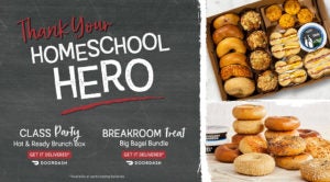 ROTATING SLIDER: CLICK to order a Brunch Box or Baker's Dozen Box for Delivery through DoorDash, for your Home School Hero (Teacher or Parent)