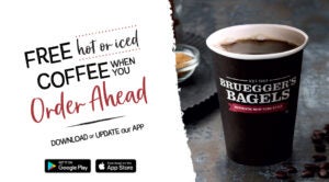 ROTATING SLIDER: Try our new and improved app - Get Free Coffee when you ORDER AHEAD using our App!