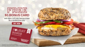 Holiday Bonus Gift Card Offer