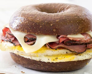 BRU Pastrami Breakfast Egg Sandiwch BOGO deal