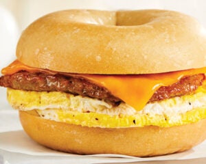 BRU Sausage Cheddar Breakfast Egg Sandwich BOGO