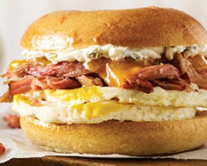 BRU Smokehouse Brisket Egg Sandiwch BOGO deal