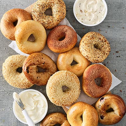 Baker's Dozen Bruegger's Bagels with Cream Cheese